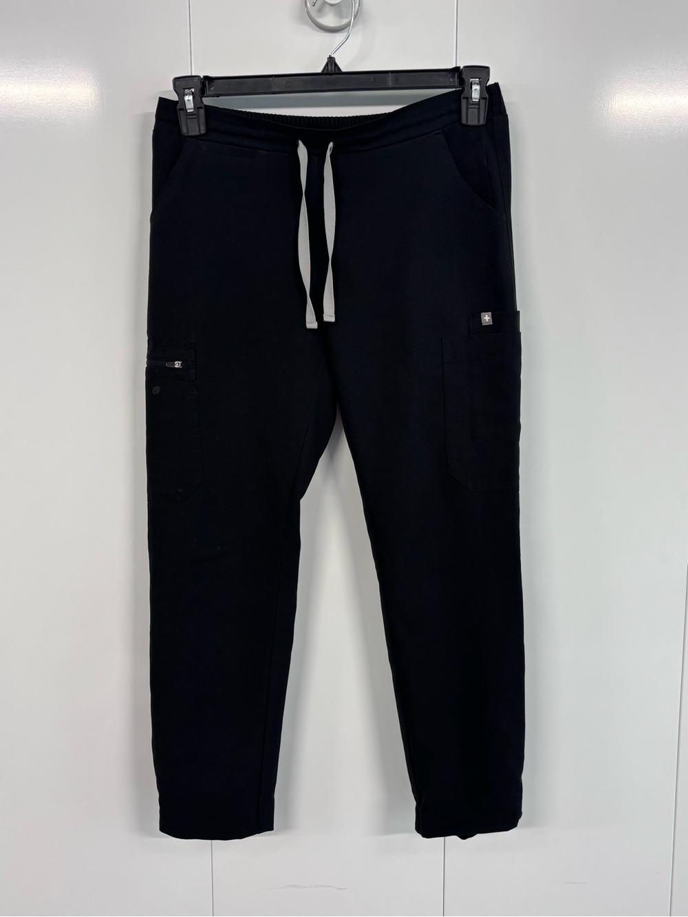 FIGS Technical Collection Scrub Pants Womens XS Petite Black Drawstring Pockets